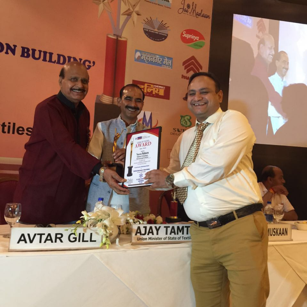 Stage award ceremony with certificate presentation