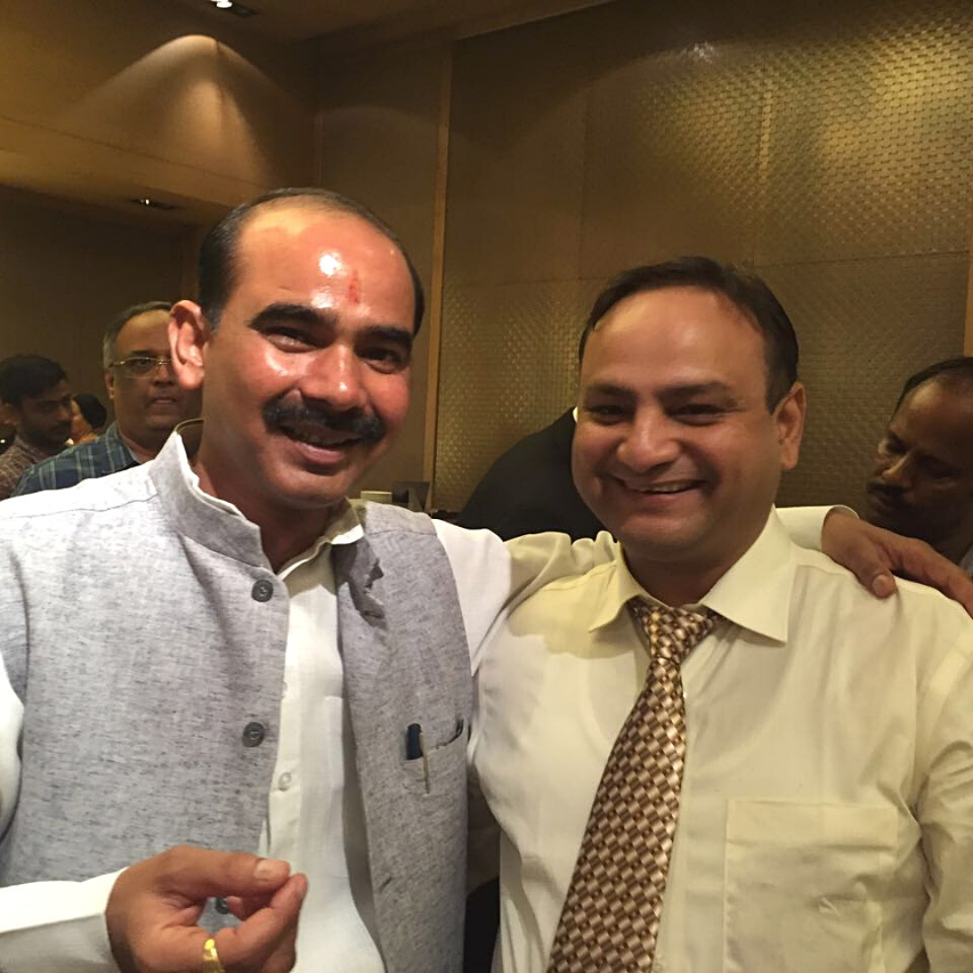 Networking and candid photo with industry colleague